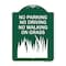 Signmission No Parking Driving or Walking on Grass, Green & White Aluminum Sign, 18" x 24", GW-1824-23626 A-DES-GW-1824-23626 - alternate 1
